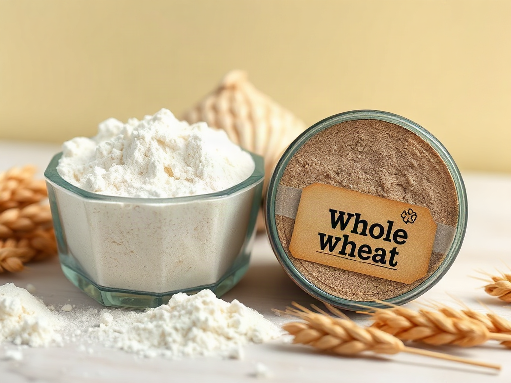 All-purpose and whole wheat flour nutrition comparison